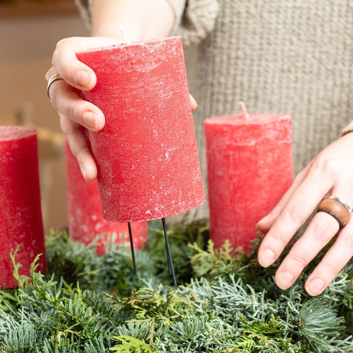 Adventskranz "Roter Zauber“ - Image 3