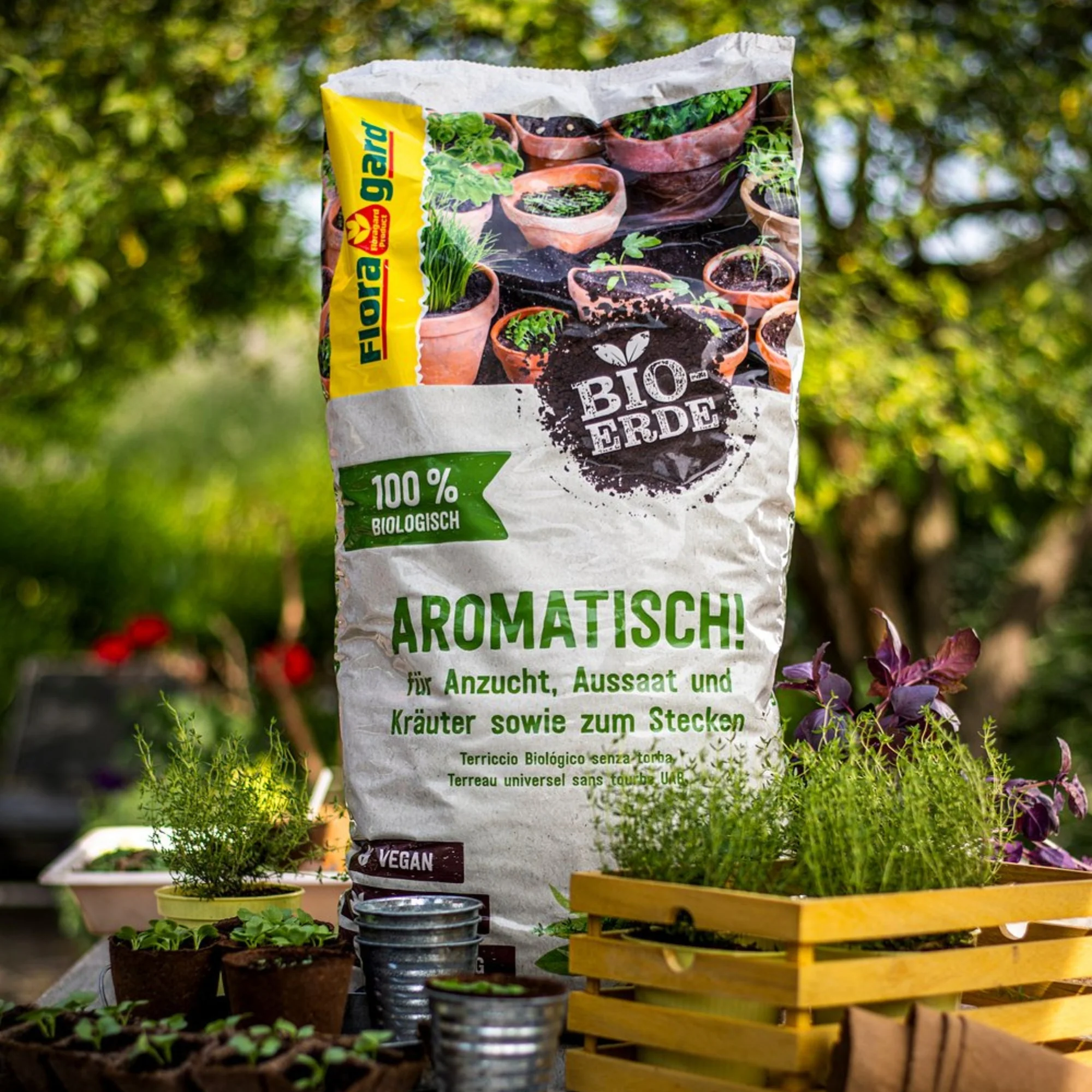 Floragard Bio Kräuter- und Anzuchterde Aromatisch, torffrei
