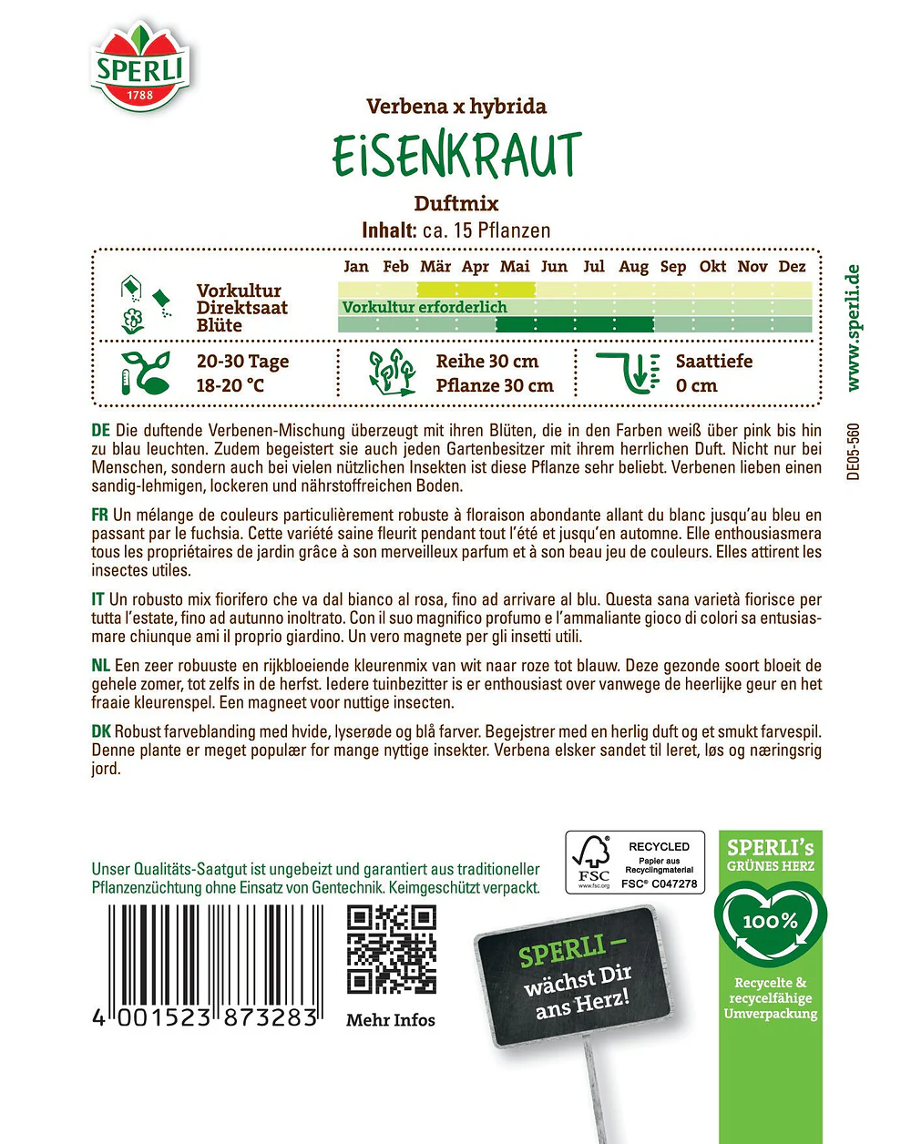 SPERLI Eisenkraut-Samen "Duftmix" - Image 2