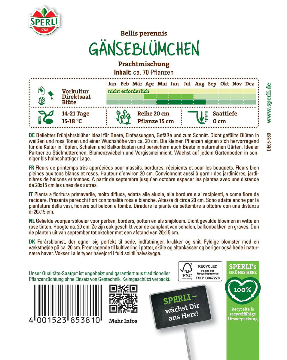 SPERLI Gänseblümchen-Samen "Prachtmischung" - Image 2
