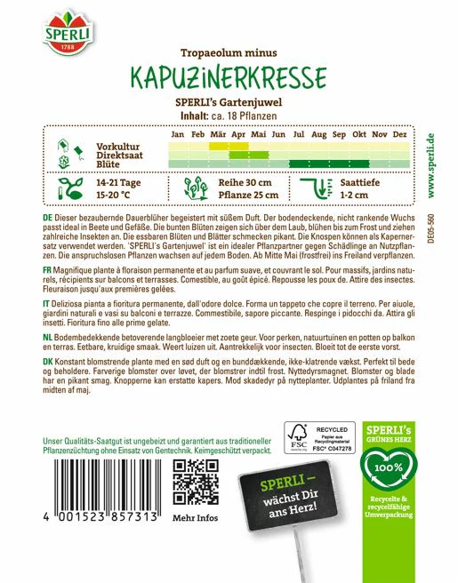 SPERLI Kapuzinerkressen-Samen 'Gartenjuwel' - Image 2