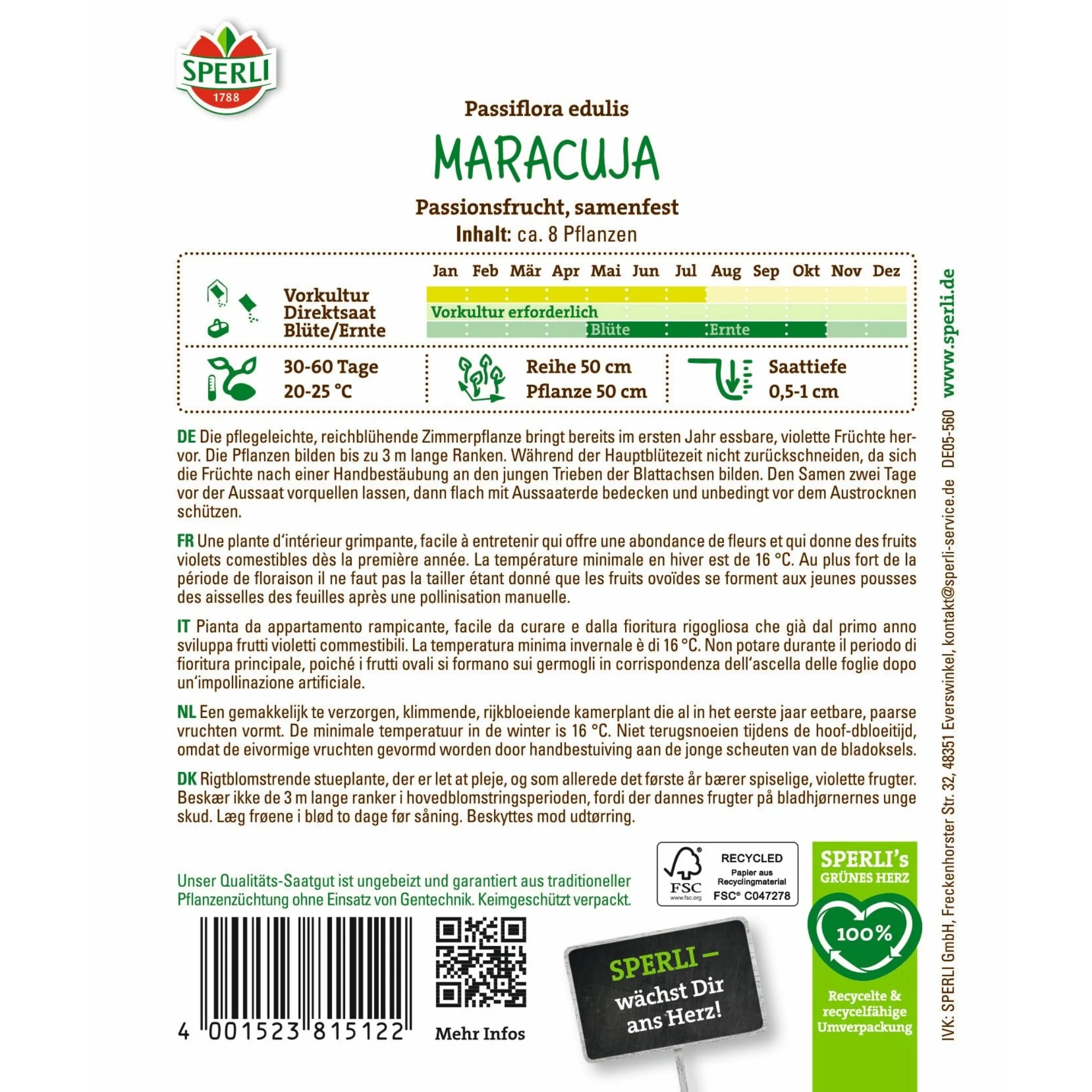SPERLI Maracuja-Samen 'Passionsfrucht' - Image 2