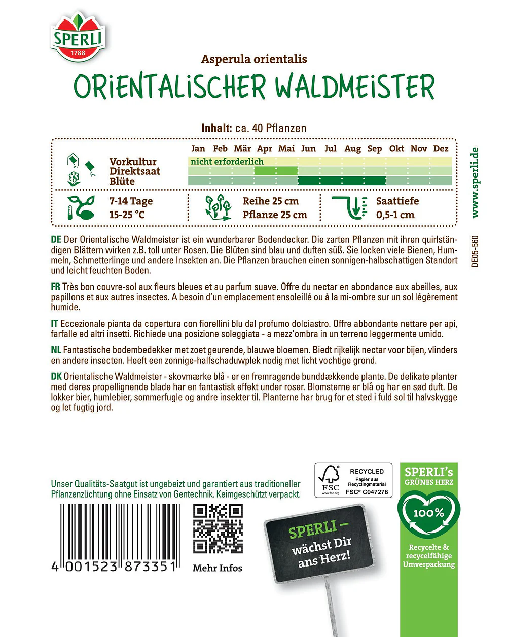 SPERLI Orientalischer Waldmeister-Samen - Image 2
