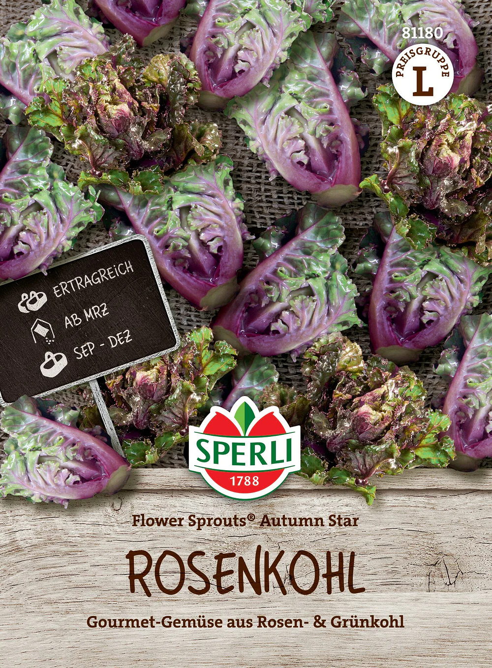 SPERLI Rosenkohl-Samen 'Flower Sprouts® Autumn Star', F1