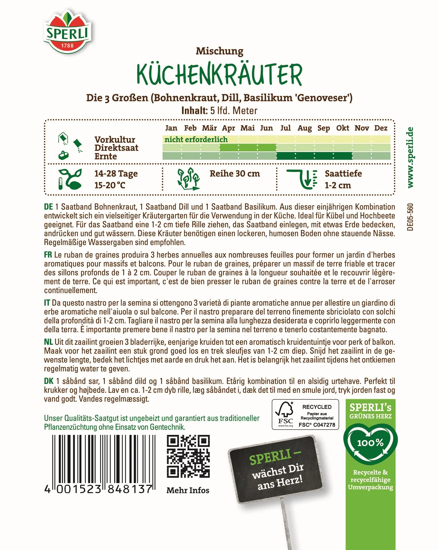 SPERLI Samen-Set "Der einfache Kräutergarten" - Image 5