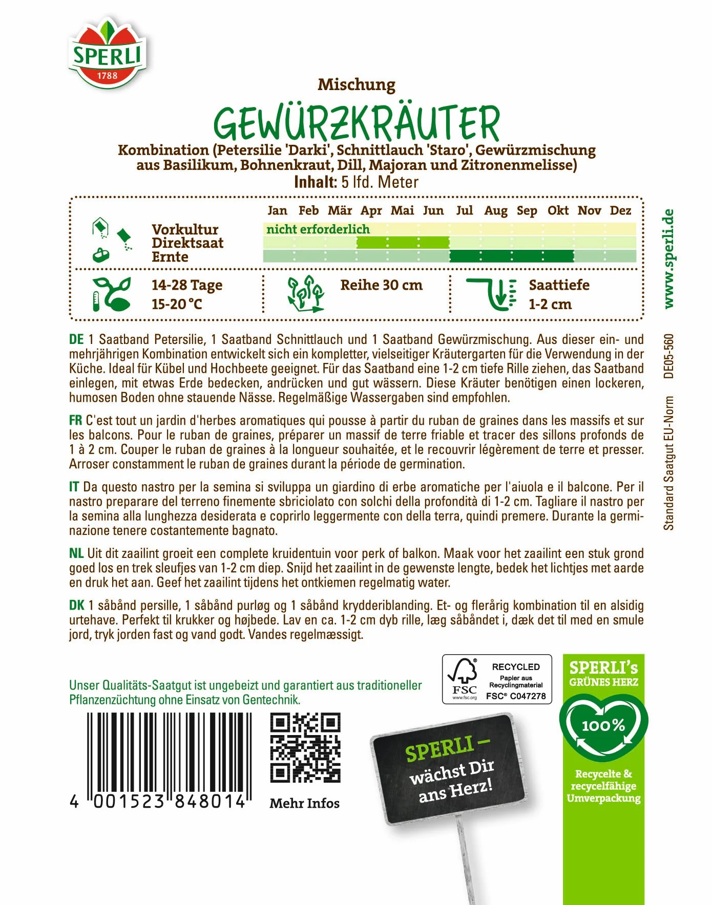 SPERLI Samen-Set "Der einfache Kräutergarten" - Image 7
