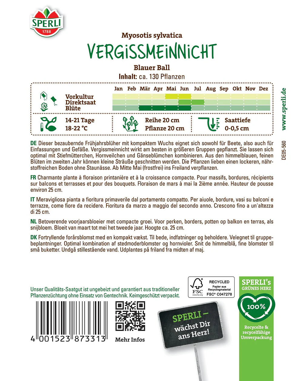 SPERLI Vergissmeinnicht-Samen 'Blauer Ball' - Image 2