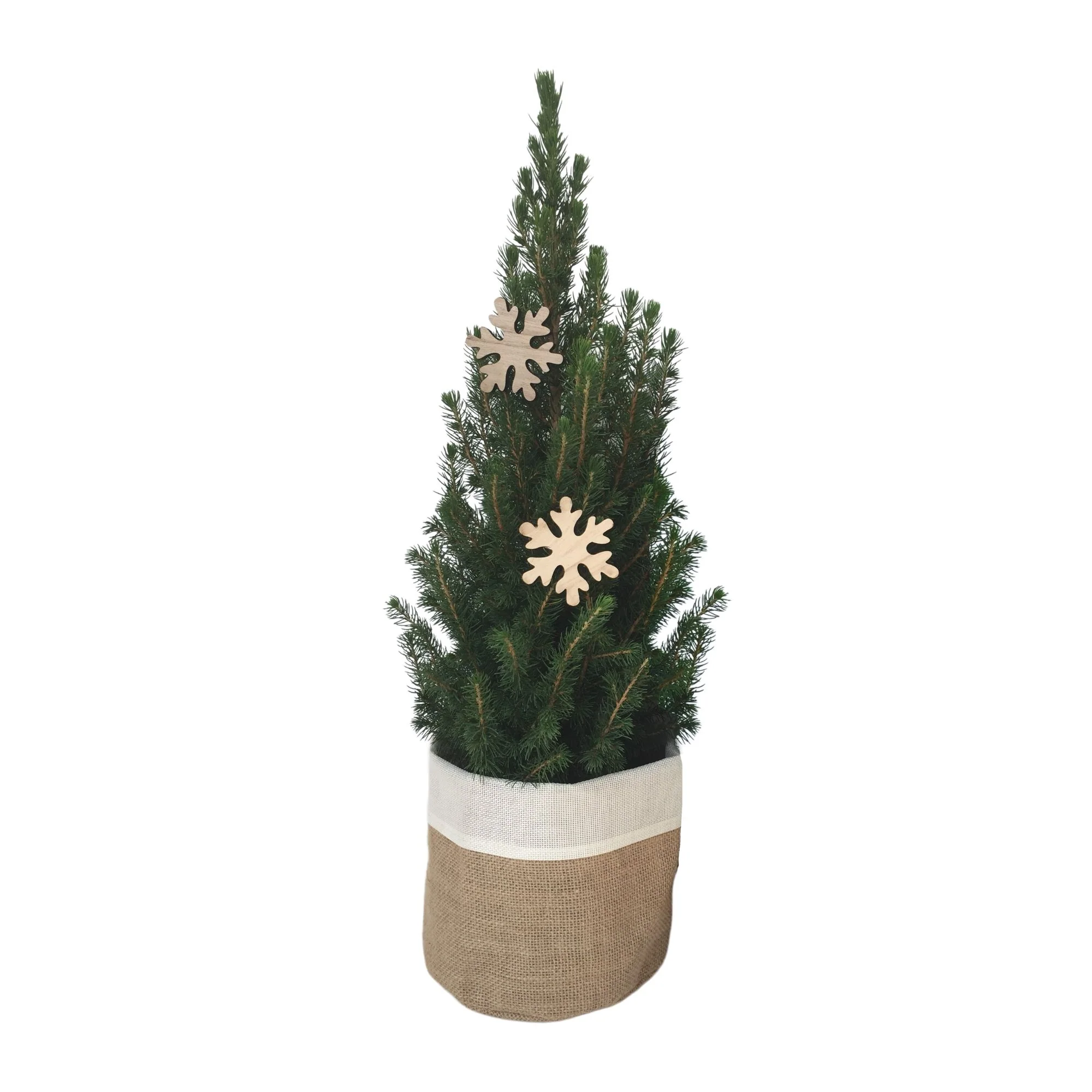 Geschmückter Mini-Weihnachtsbaum, Beige - Image 2